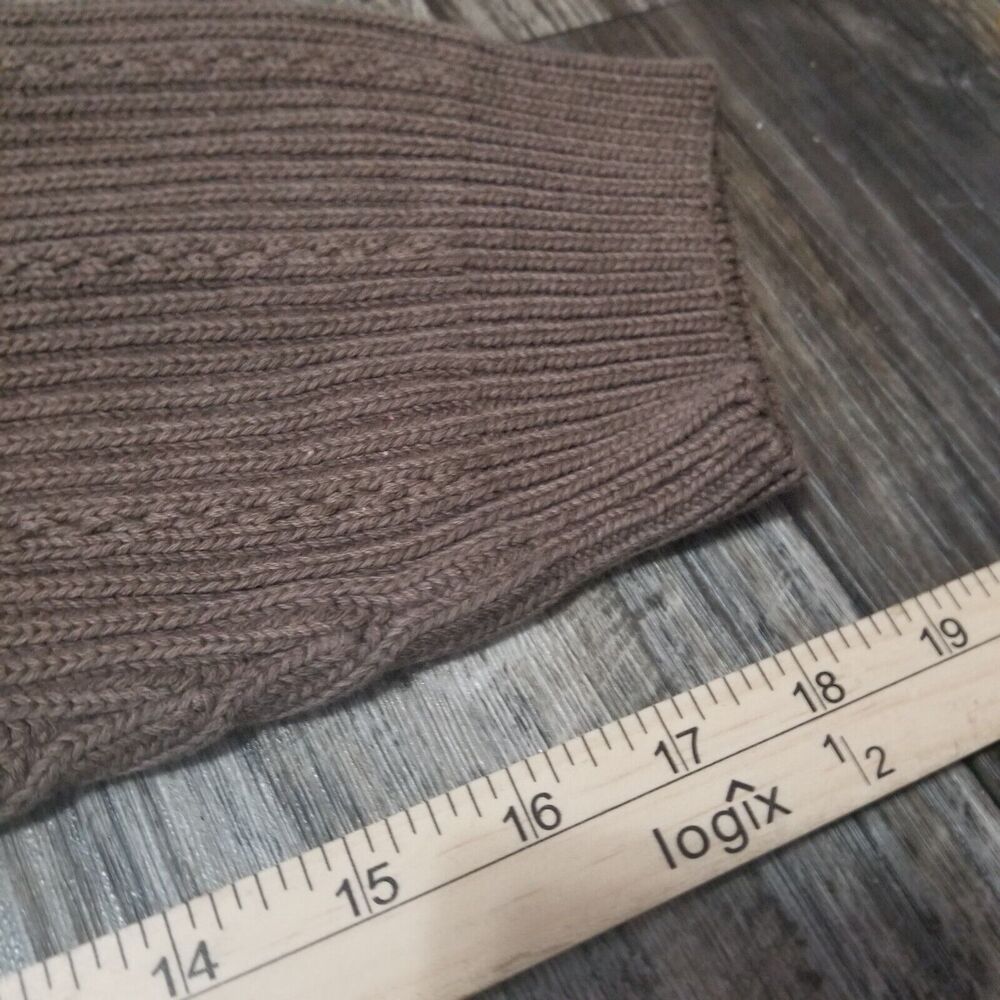 Vintage‎ Chaps Ralph Lauren Cable-Knit Brown USA Crewneck Sweater Men’s Size XXL - Picture 5 of 12